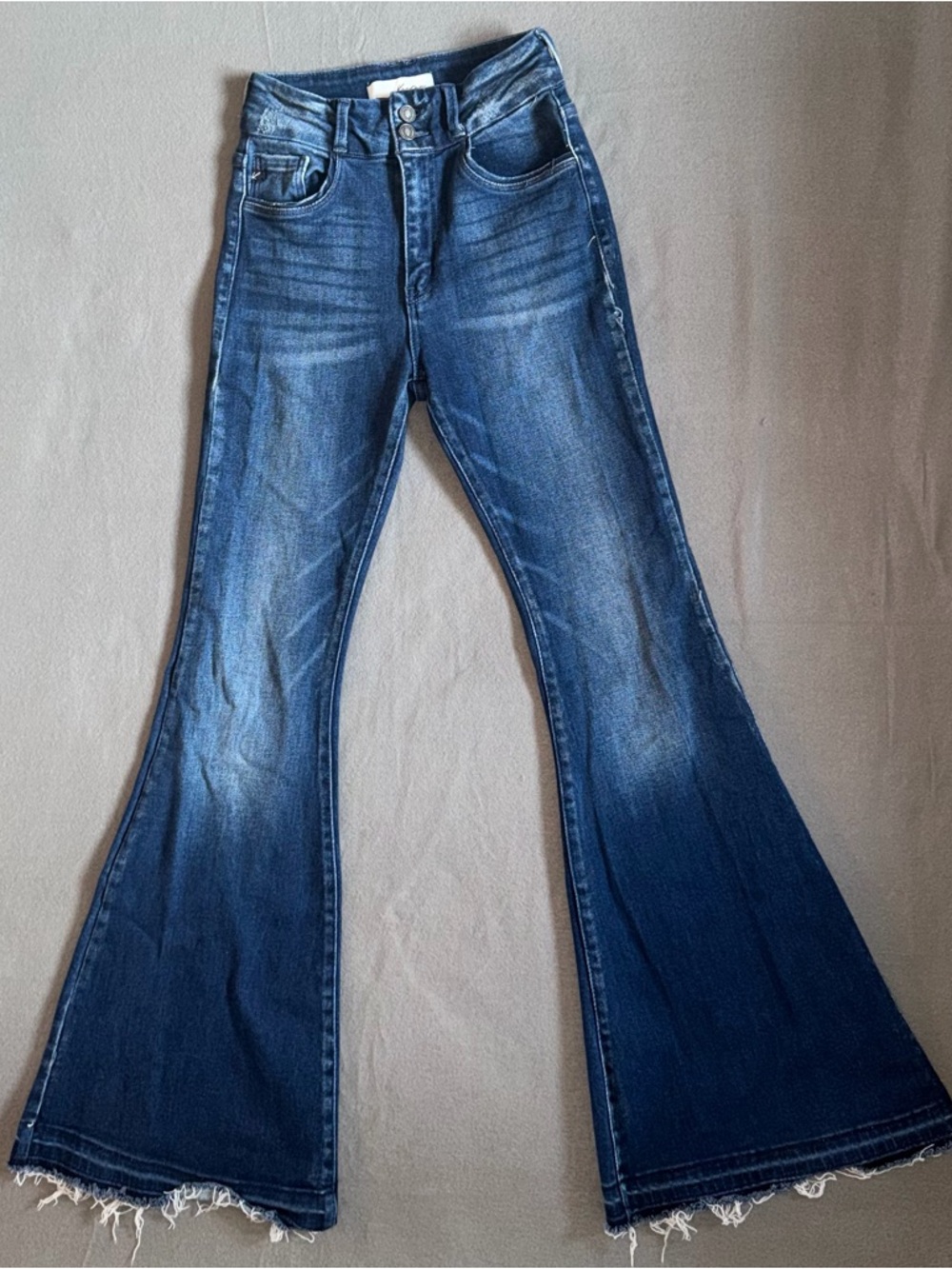 KanCan Women Dark Blue High-Rise Flare Jeans Never Worn